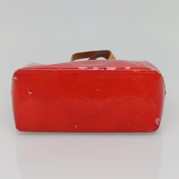 LOUIS VUITTON Monogram Vernis Reade PM Hand Bag Red Rouge M91088 - Picture 9 of 12
